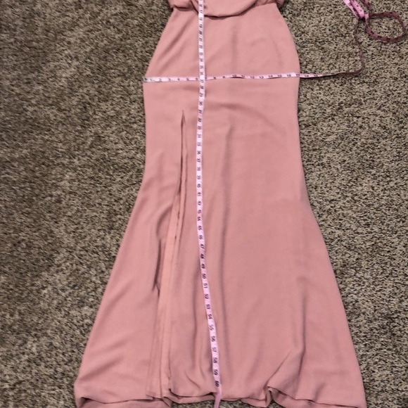 NWT Dress The Population Gracelyn Formal Dress Size Small Pink Blouson Slit - Picture 7 of 10